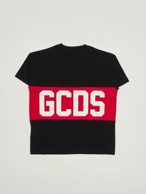 2. T-shirt bambina in cotone Nero-Rosso GCDS z0ujqc585j105