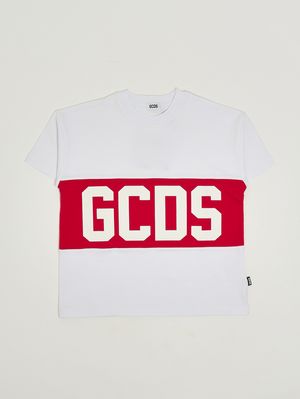 1. Camiseta de algodón para niña Blanco-rojo