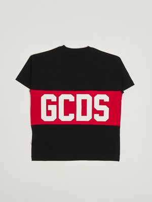 2. T-shirt bambina in cotone Nero-Rosso