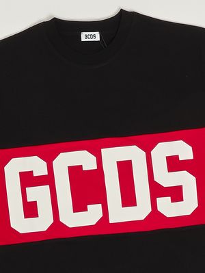 3. T-shirt bambina in cotone Nero-Rosso