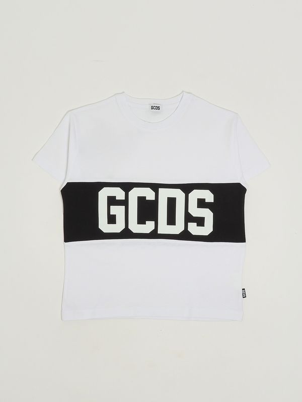 1. T-shirt bambina in cotone Bianco-Nero GCDS z0ukqc585j105