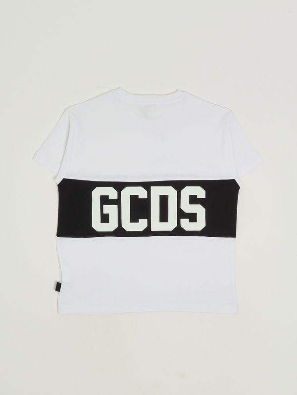 2. T-shirt bambina in cotone Bianco-Nero GCDS z0ukqc585j105