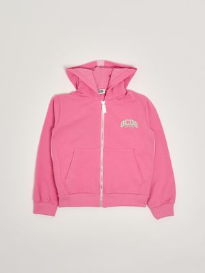 1. Mädchen-Sweatshirt aus Baumwoll-Stretch Rosa
