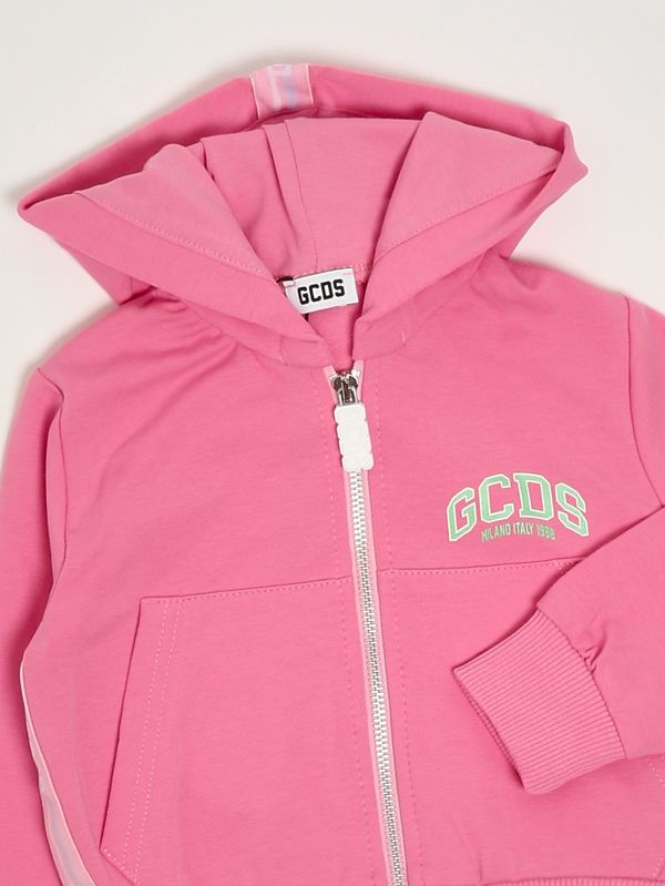 3. Girl's stretch cotton sweatshirt Rosa GCDS c1gkqe542f335