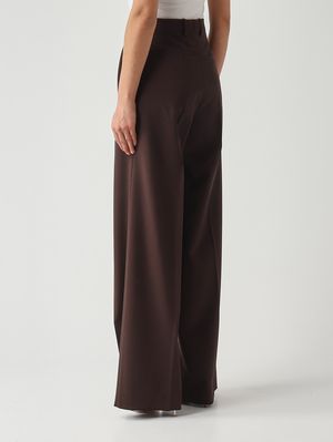 4. Peileen Damenhose aus Stretch-Schurwolle Dunkelbraun