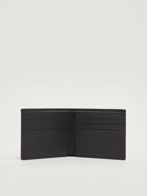 3. Cartera de piel para hombre Negro