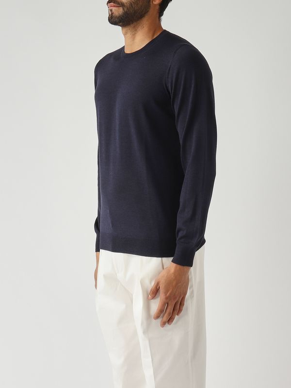 3. Jersey para hombre de mezcla de lana virgen y seda. Azul marino Gran Sasso 5716713190