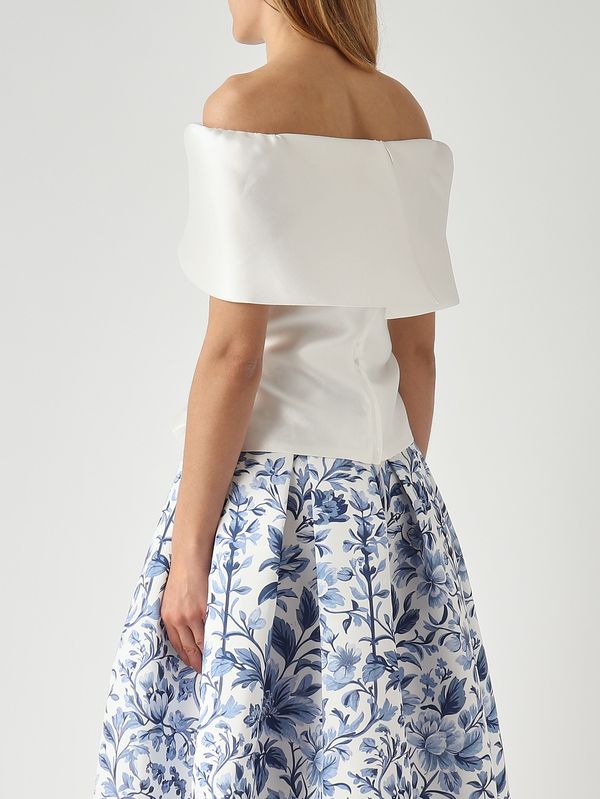 5. Women's top in mikado-effect fabric White Giada Curti gcr26tr195