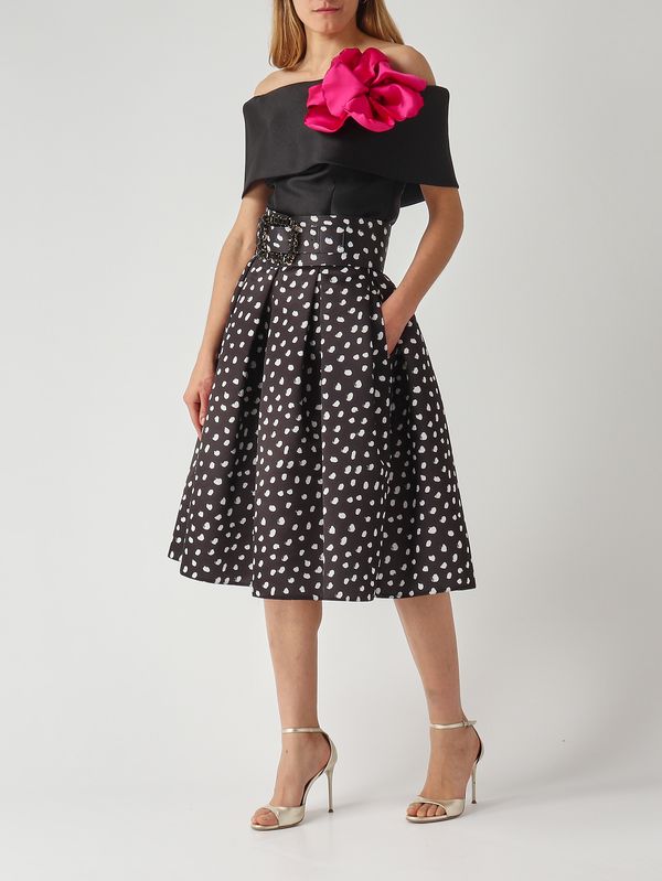 4. Top donna in tessuto effetto mikado Nero Giada Curti gcr26tr195