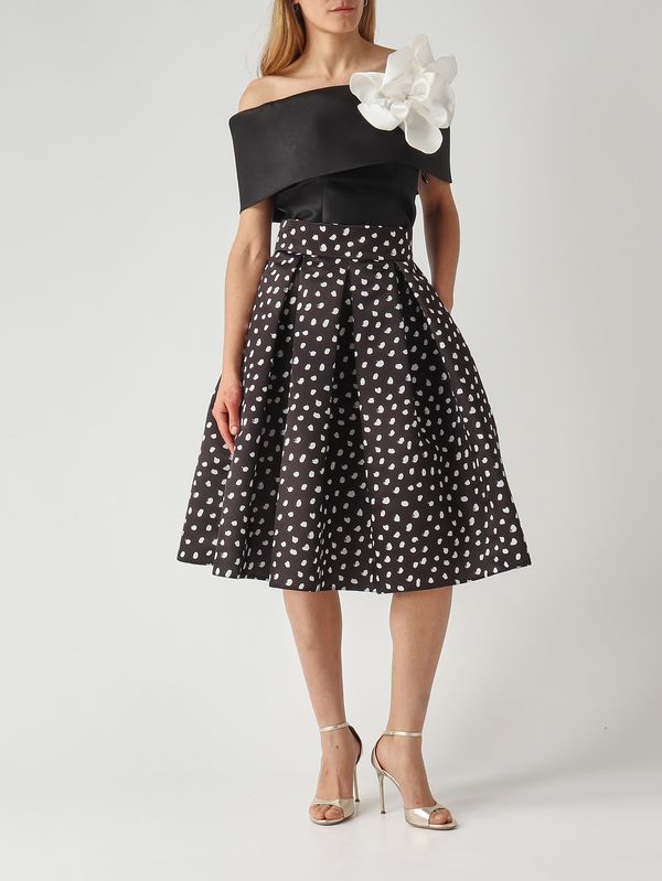 3. Top donna in tessuto effetto mikado Nero Giada Curti gcr26tr195