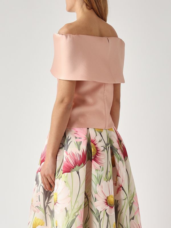 6. Haut femme en tissu effet mikado Pêche Giada Curti gcr26tr195