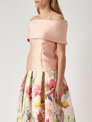 5. Haut femme en tissu effet mikado Pêche