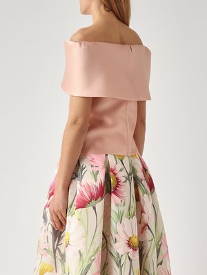 6. Haut femme en tissu effet mikado Pêche