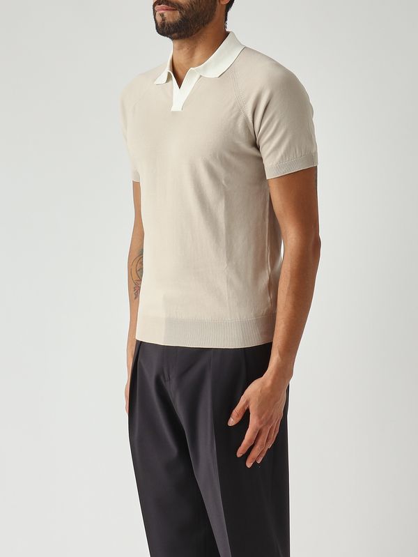 3. Polo uomo in cotone organico Beige Gran Sasso 5716518045