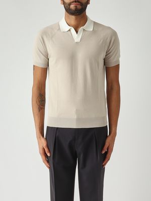 1. Polo uomo in cotone organico Beige