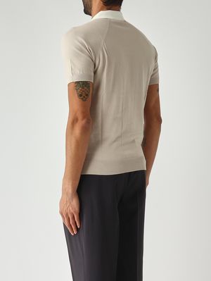 4. Polo uomo in cotone organico Beige