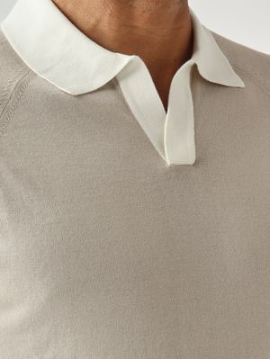 5. Polo uomo in cotone organico Beige