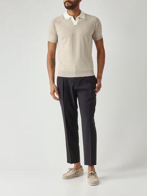 2. Polo uomo in cotone organico Beige