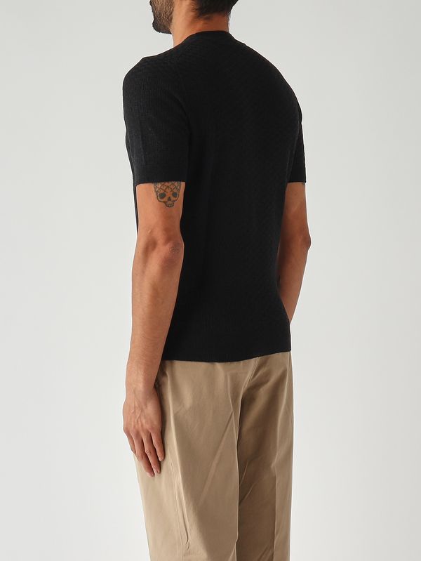 4. Maglia uomo in lino e cotone Nero Gran Sasso 5716918668