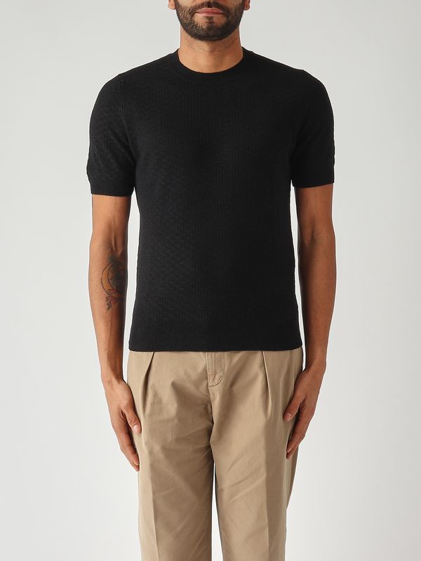 トップス Gran Sasso henry neck cotton knit BLK Gran Sasso Sweater | LODENFREY