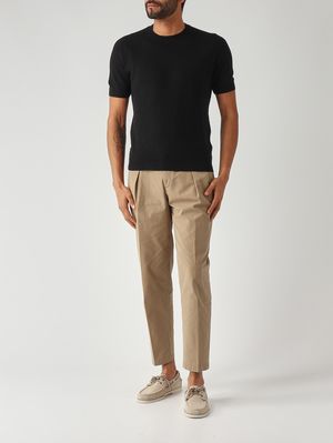 2. Maglia uomo in lino e cotone Nero