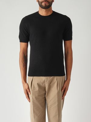 1. Maglia uomo in lino e cotone Nero