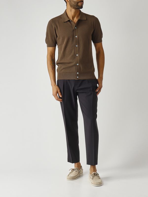 2. Camisa de hombre de algodón fresco Marrón Gran Sasso 5718020611
