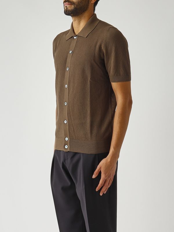 3. Camisa de hombre de algodón fresco Marrón Gran Sasso 5718020611