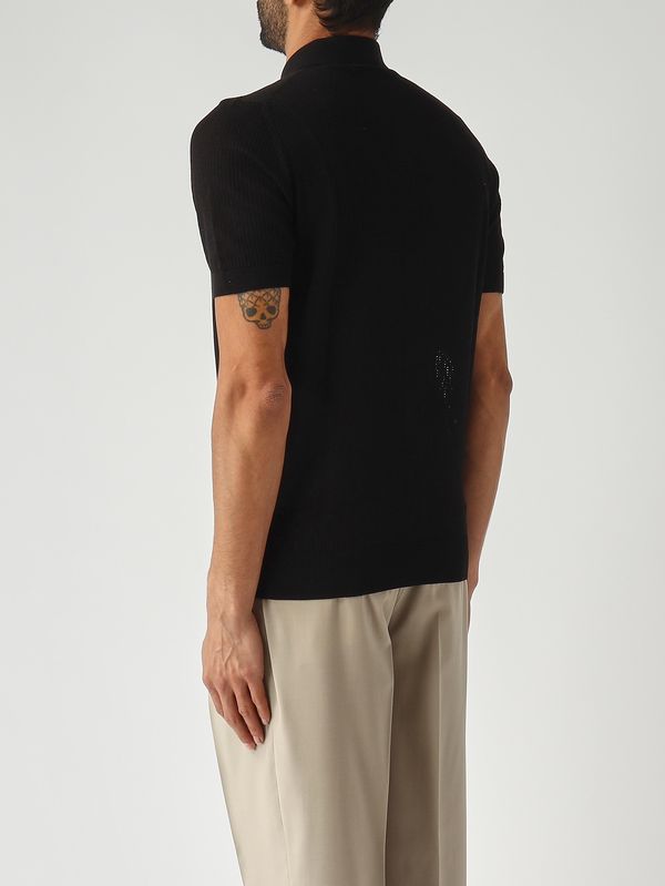 4. Camisa de hombre de algodón fresco Negro Gran Sasso 5718020611