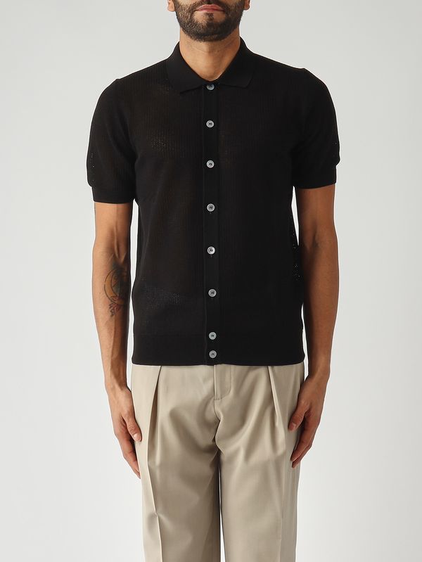 1. Camisa de hombre de algodón fresco Negro Gran Sasso 5718020611