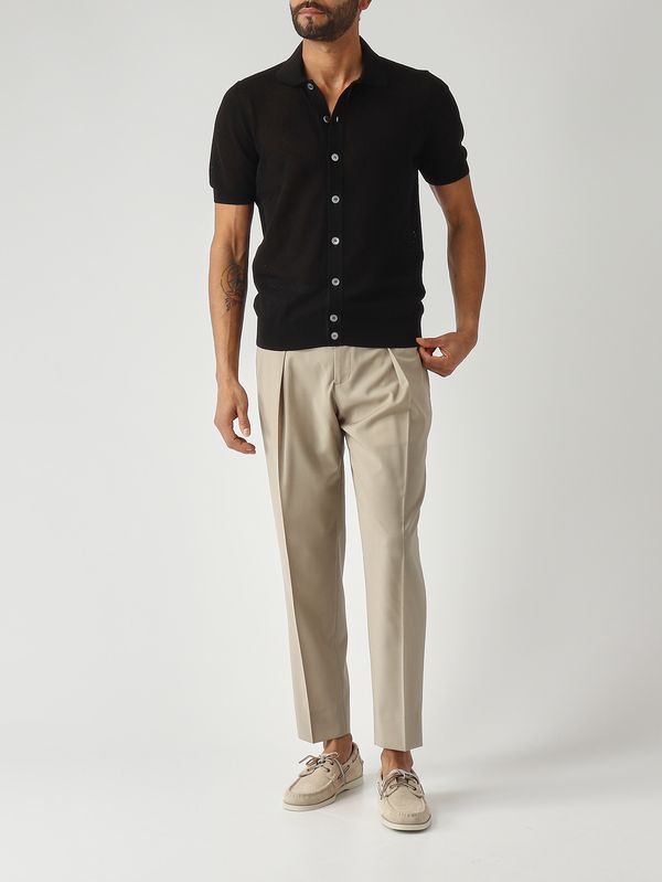 2. Camisa de hombre de algodón fresco Negro Gran Sasso 5718020611
