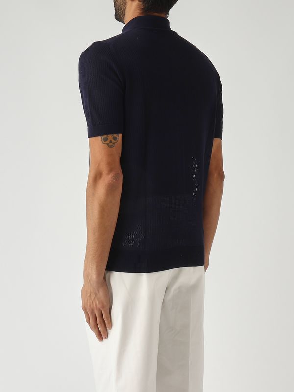 4. Camicia uomo in fresh cotton Blu Navy Gran Sasso 5718020611