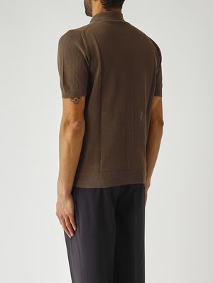 4. Camisa de hombre de algodón fresco Marrón