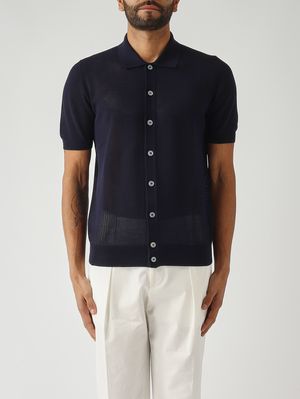 1. Camicia uomo in fresh cotton Blu Navy