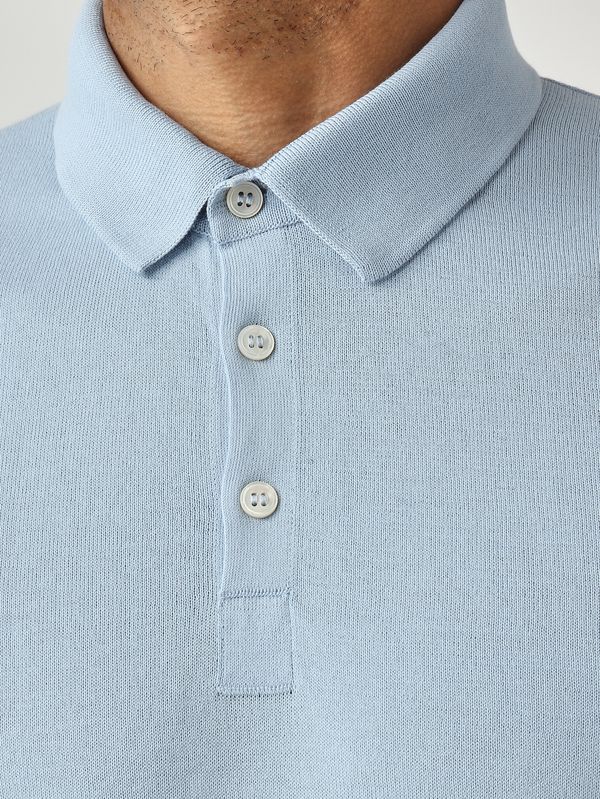 5. Polo de hombre en algodón fresco Azul Celeste Gran Sasso 5711920615