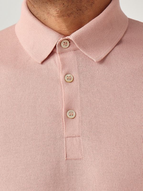 5. Polo uomo in fresh cotton Rosa Antico Gran Sasso 5711920615