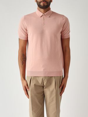 1. Polo uomo in fresh cotton Rosa Antico