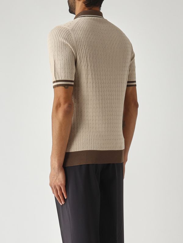 4. Polo de hombre en algodón fresco Beige Gran Sasso 5711320625
