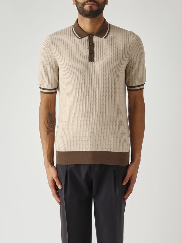 1. Polo de hombre en algodón fresco Beige Gran Sasso 5711320625