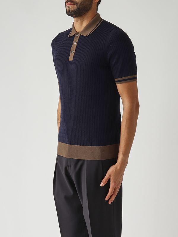 3. Polo uomo in fresh cotton Navy Gran Sasso 5711320625