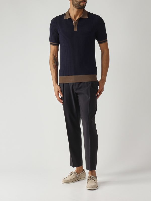 2. Polo uomo in fresh cotton Navy Gran Sasso 5711320625