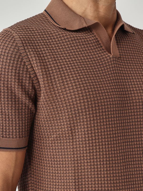 5. Polo de hombre en algodón fresco Tabaco Gran Sasso 5719120650