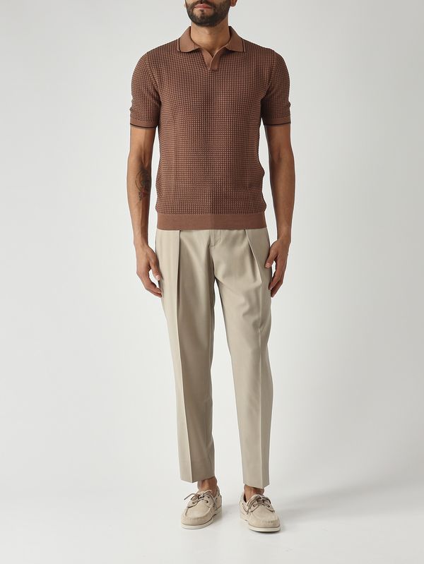 2. Polo de hombre en algodón fresco Tabaco Gran Sasso 5719120650