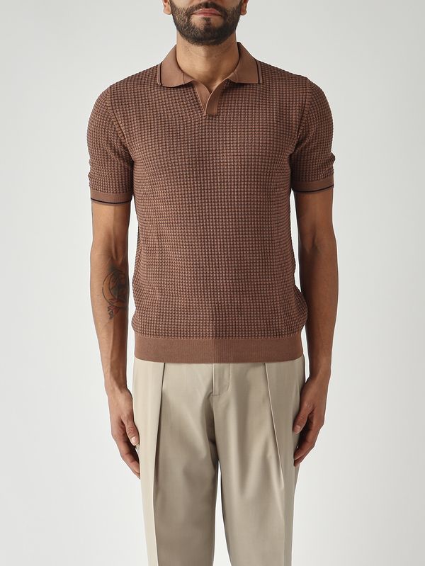 1. Polo de hombre en algodón fresco Tabaco Gran Sasso 5719120650
