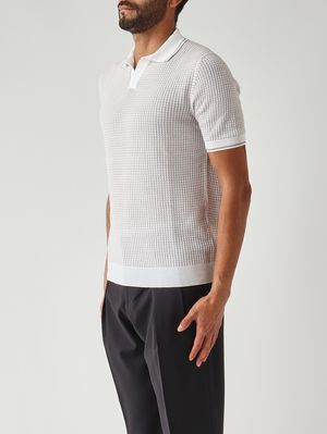 3. Polo de hombre en algodón fresco Leche