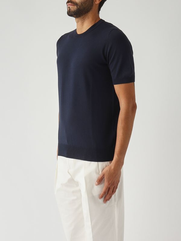 3. Maglia uomo in cotone organico Navy Gran Sasso 5713621810