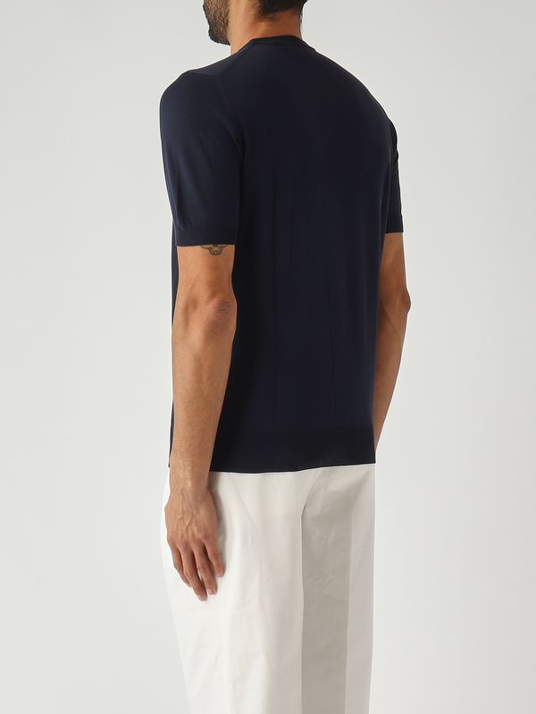 4. Maglia uomo in cotone organico Navy Gran Sasso 5713621810