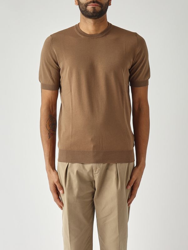 Camiseta de hombre de algodón orgánico Tabaco Gran Sasso