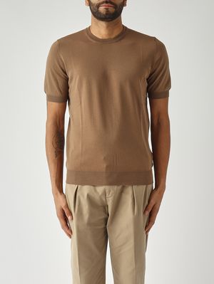 1. Camiseta de hombre de algodón orgánico Tabaco