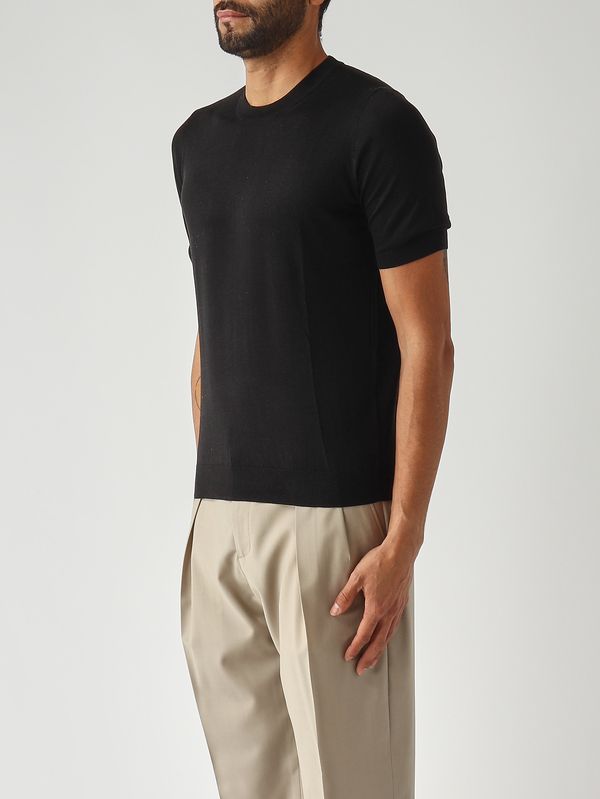 3. Men's super Tasmania silk sweater Black Gran Sasso 4311223503